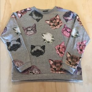 Cat Crewneck Sweatshirt